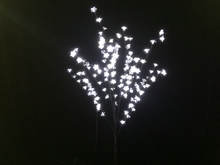 Дерево с прозрачными цветками (SAKURA, белый+белые вспышки 24LED), H-1,5м, IP44 с трансформатором 24