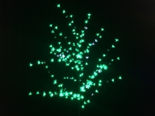 Дерево с прозрачными цветками (SAKURA, зеленый+белые вспышки24LED) H-1,8м, IP44 с трансформатором 24