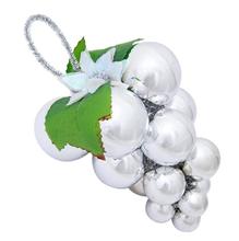 Подвеска кисть винограда 6cm+5cm+4cm+3cm, серебро 