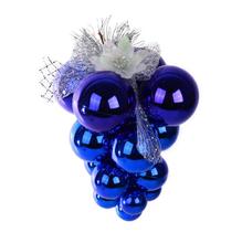 Подвеска кисть винограда 6cm+5cm+4cm+3cm, синяя