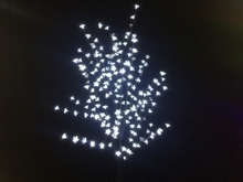 Дерево с прозрачными цветками (SAKURA, белый+белые вспышки24LED) H-1,8м, IP44 с трансформатором 24v,