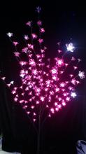 Дерево с прозрачными цветками (SAKURA, розовый+белые вспышки 24LED), H-1,5м, IP44 с трансформатором